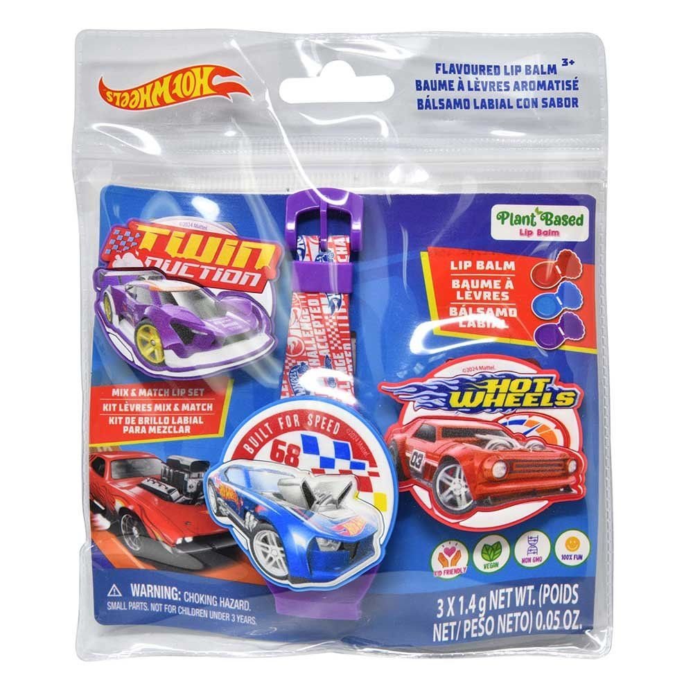 Wholesale Hot Wheels Lip Balm Watch Set in Box