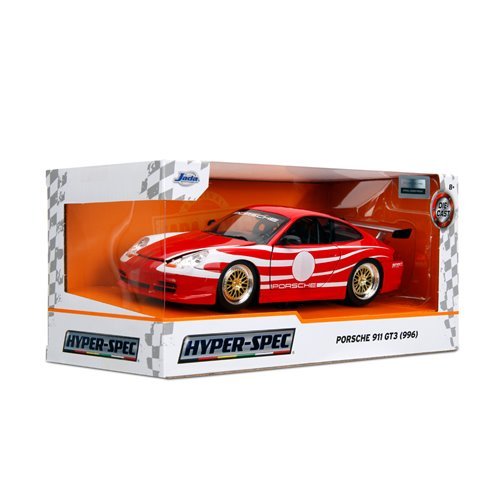 Hyper-Spec Porsche 911 GT3 996 1:24 Scale Die-Cast Metal Vehicle - Image 13