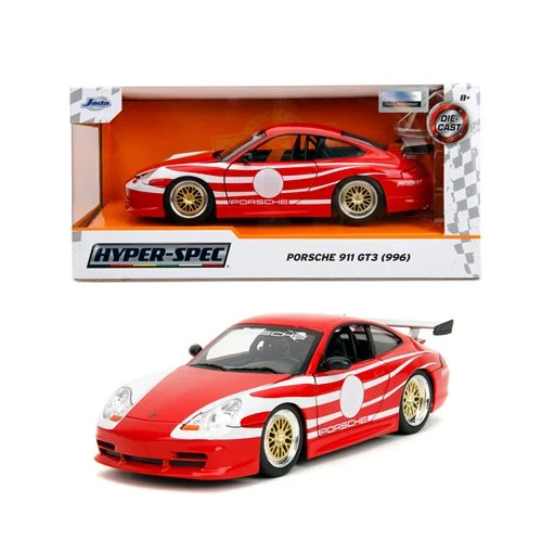 Hyper-Spec Porsche 911 GT3 996 1:24 Scale Die-Cast Metal Vehicle - Image 2