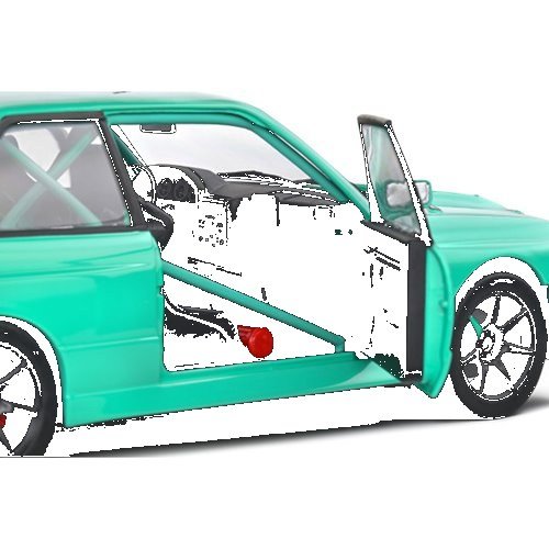1990 BMW E30 M3 Tiffany Blue 1:18 Scale Die-Cast Metal Vehicle - Image 7