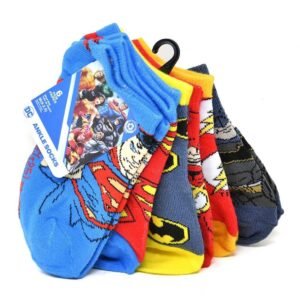 Wholesale Justice League Socks 6 Pack Kids Size Medium 9-2.5