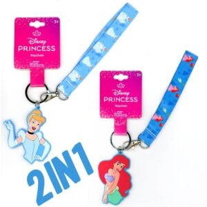 Wholesale No Online Princess Lanyard with Rubber Keychain 2 Asstd.