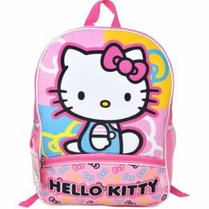 Wholesale Hello Kitty 16" Backpack Bottom Half Moon with 1 Front Pocket