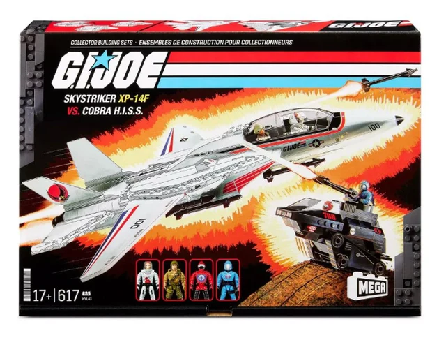 Mattel Adult Builders Gi Joe MEGA G.I. Joe Action Figures Building Toys, Skystriker XP-14F vs. Cobra H.I.S.S. with 617 Pieces, 4 Poseable Characters - Image 2