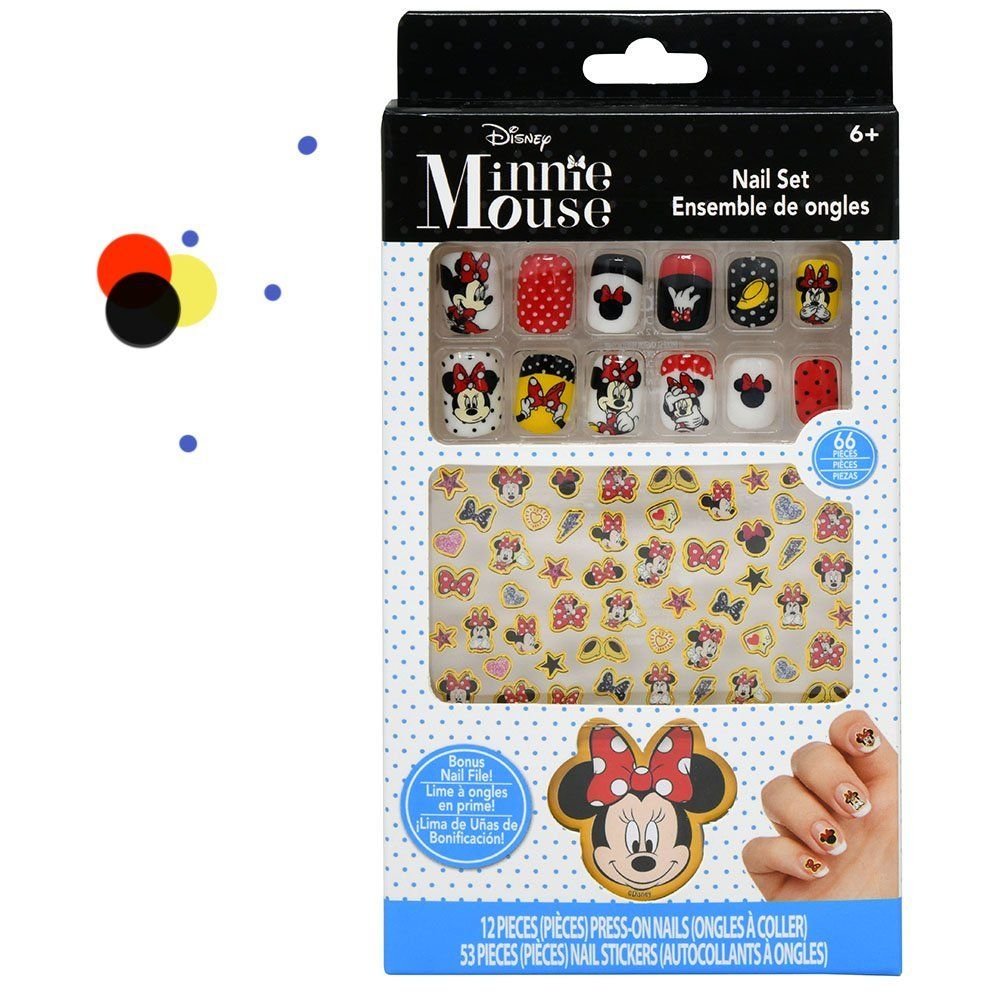 Wholesale Minnie Nail Art Stickers and Nails Set in Box