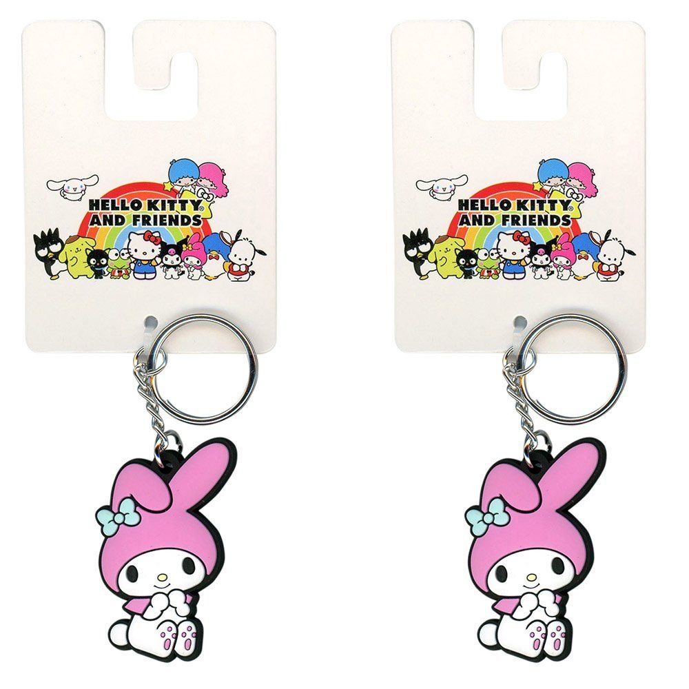 Wholesale Hello Kitty & Friends My Melody Lasercut Rubber Bag Clip Keychain Accessory