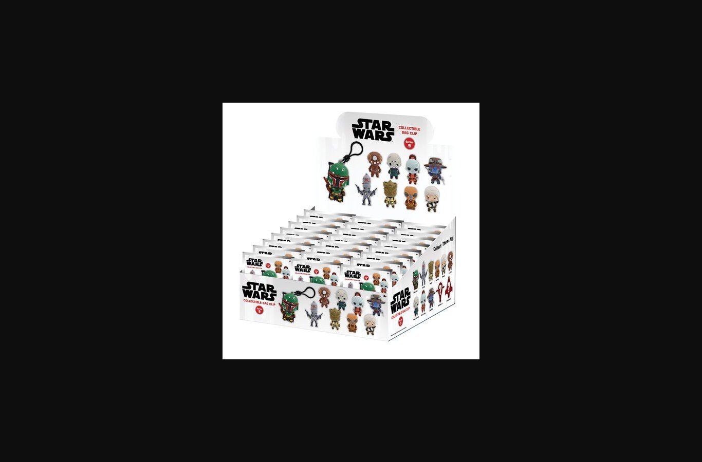 Star Wars Most Wanted Bounty Hunters 3D Foam Bag Clip Display Case of 24 - Image 2