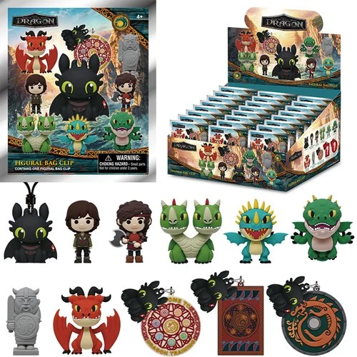 How to Train Your Dragon Series 2 3D Foam Bag Clip Master Carton of 144