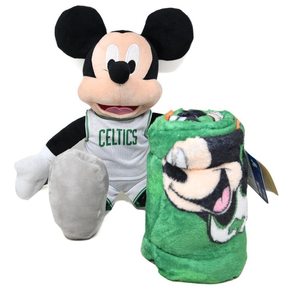 Wholesale DIS-NBA Hugger Plush W/Silk Touch Throw Blanket All Star Mouse - Celtics
