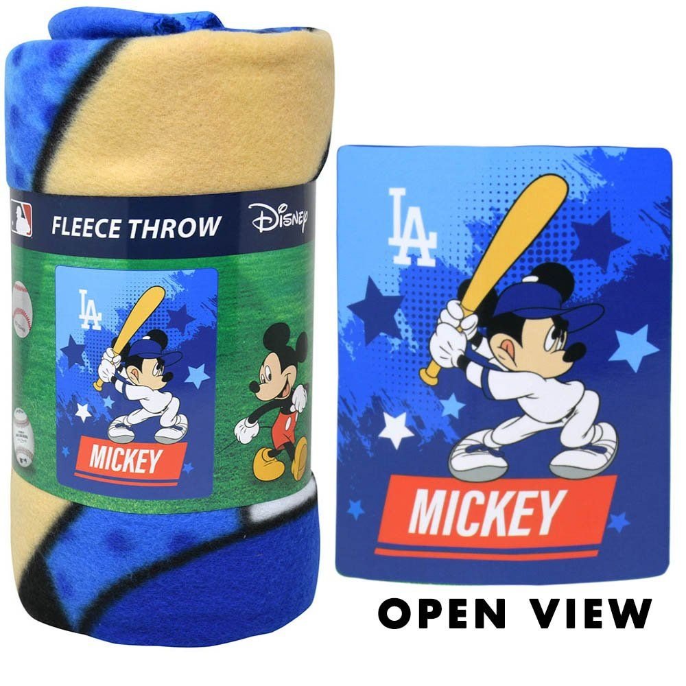 Wholesale DIS-MLB 45X60 Fleece Throw Batter Up - Dodgers