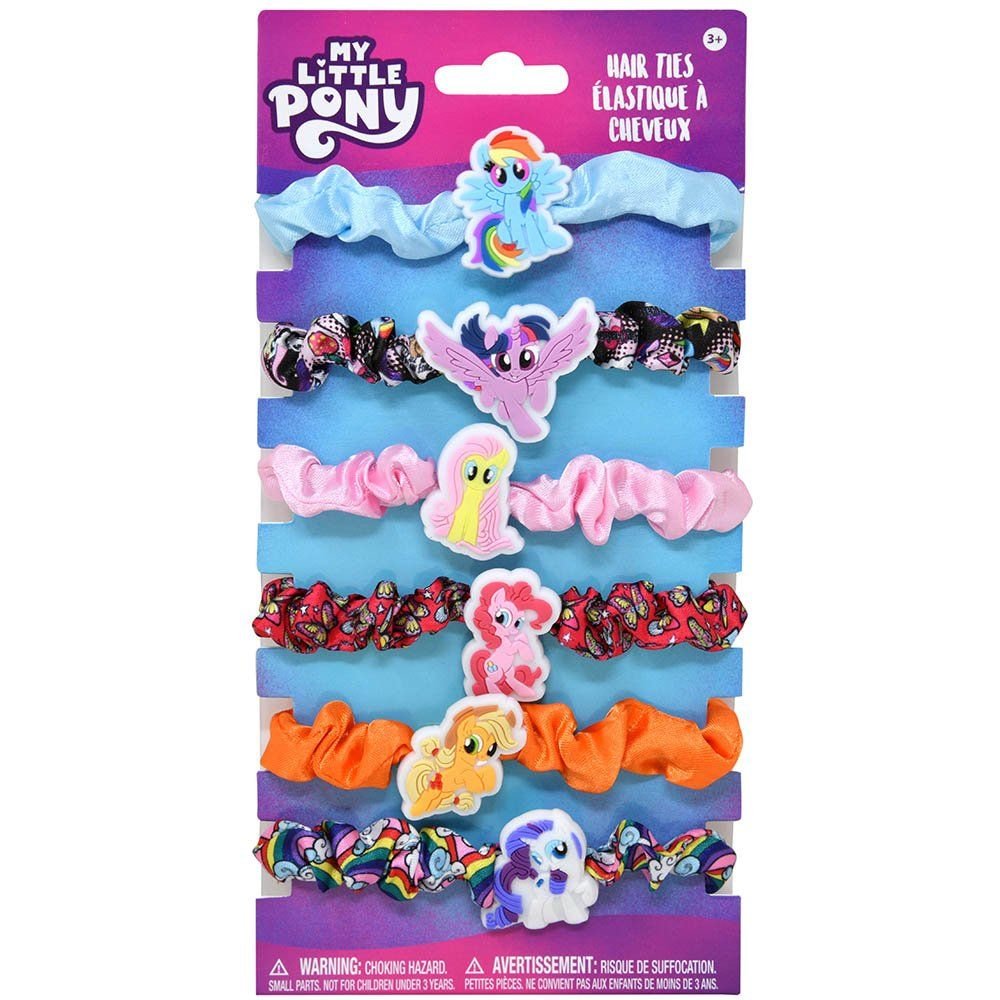 Wholesale My Little Pony 6pk Scrunch Hair Elastics on Card