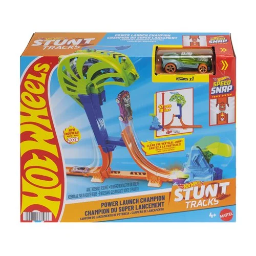 Hot Wheels Stunt Tracks Power Launch Champion Playset - Image 2