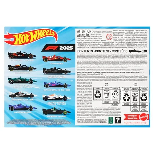 Hot Wheels Formula 1 Vehicle 10-Pack - Image 4