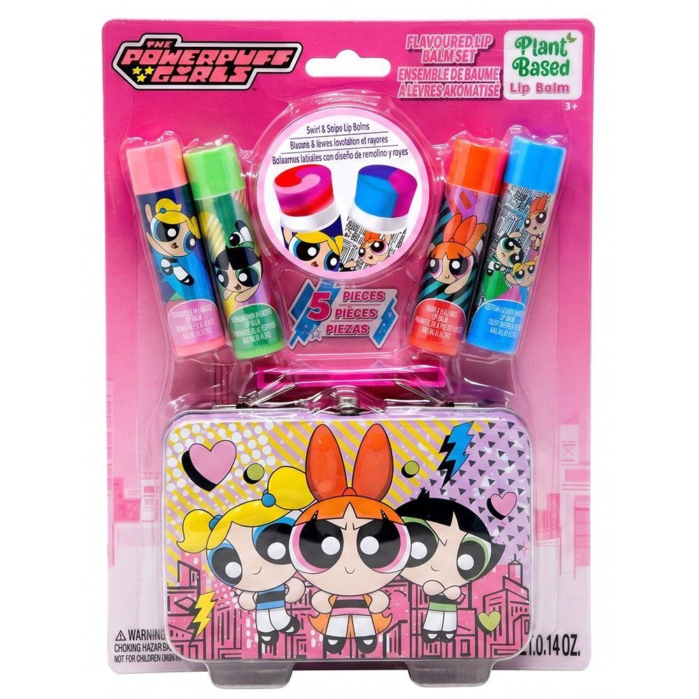 Wholesale Power Puff Girls 4pk Lip Balm with Shaped Tin