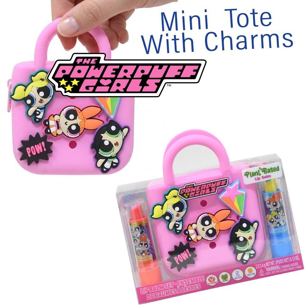 Wholesale Power Puff Silicone Tote with 2 Lip Balms