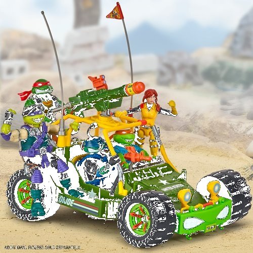 Teenage Mutant Ninja Turtles x G.I. Joe All-Weather and Environment (AWE) Shell-Striker Vehicle with Action Figure - Image 6