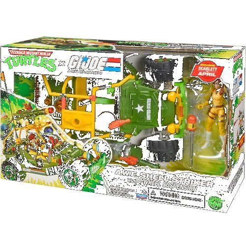 Teenage Mutant Ninja Turtles x G.I. Joe All-Weather and Environment (AWE) Shell-Striker Vehicle with Action Figure - Image 8