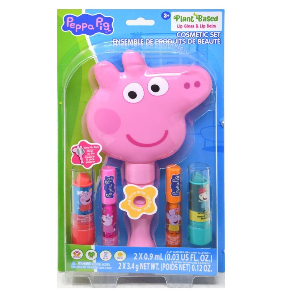 Wholesale Peppa Pig Lip Balm with Light Up Mirror on Card