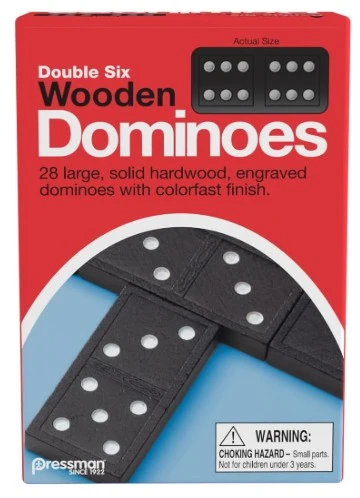 Pressman Dominoes Double Six Wooden