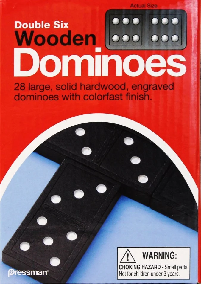 Pressman Dominoes Double Six Wooden