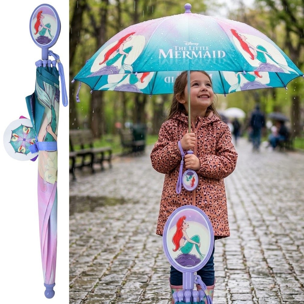 Wholesale Little Mermaid Clamshell Handle Umbrella