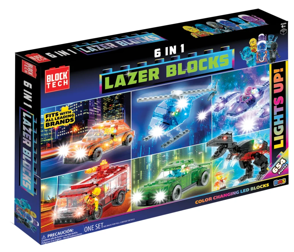 RMS Int'l Lazer Blocks 6 In 1 Block World Set