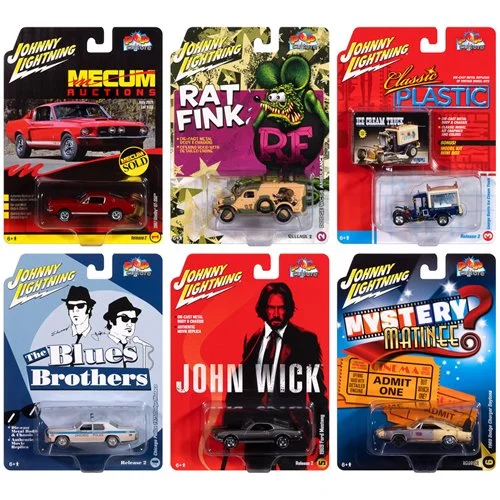 Johnny Lightning Pop Culture 2024 R2 1:64 Scale Die-Cast Metal Vehicle Case of 6 - Image 2