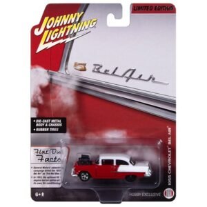 Johnny Lightning 1955 Chevy 210 2-Door Sedan 1:64 Scale Die-Cast Metal Vehicle