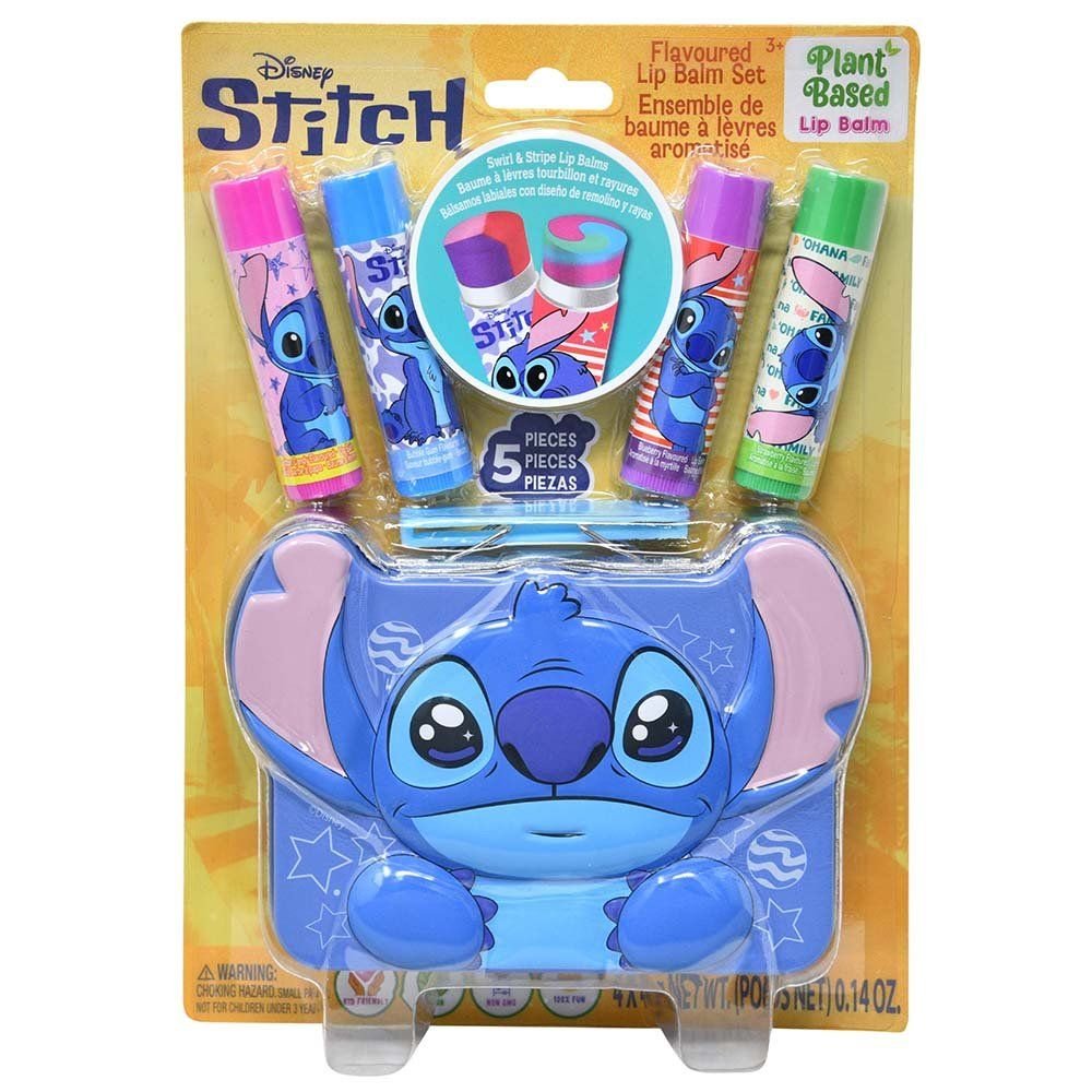 Wholesale Stitch 4pk Lip Balm with Shaped Tin