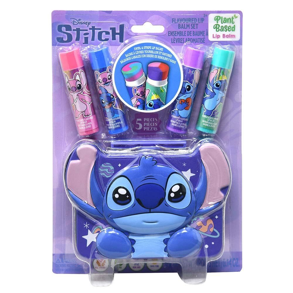 Wholesale Stitch 4pk Lip Balm with Shaped Tin