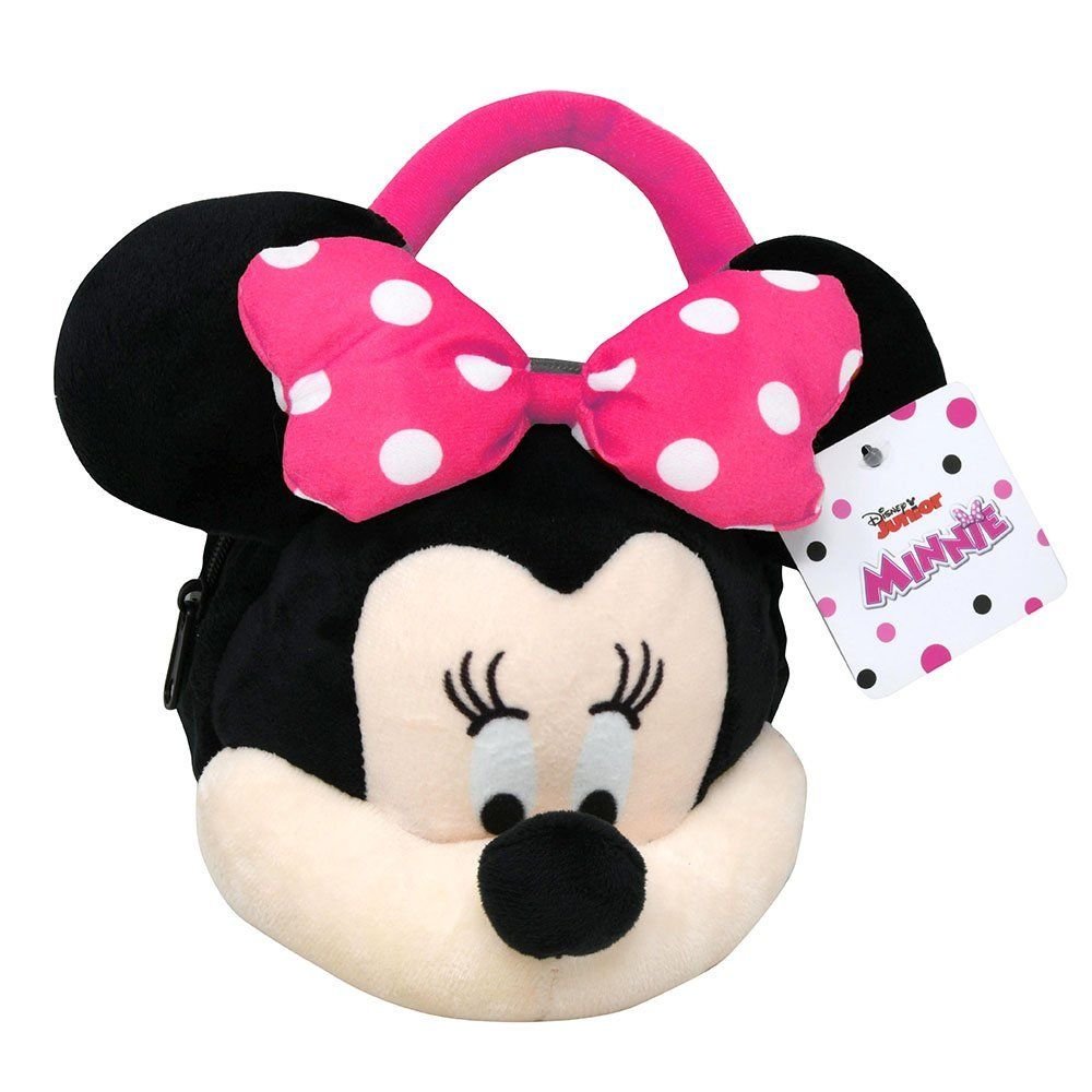 Wholesale Minnie Pink Plush Head Shaped Plush hand bag with Hangtag SC/P
