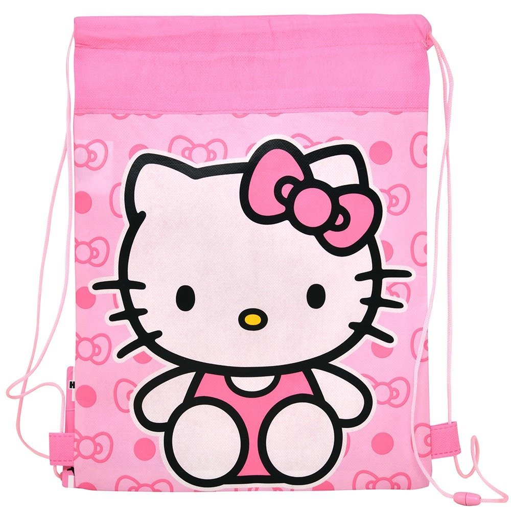 Wholesale Hello Kitty Pink Non Woven Sling Bag with Hangtag