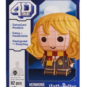 Spinmaster 4D Build, Harry Potter Hermione Granger 3D Puzzle Model Kit 82 Pcs, Harry Potter