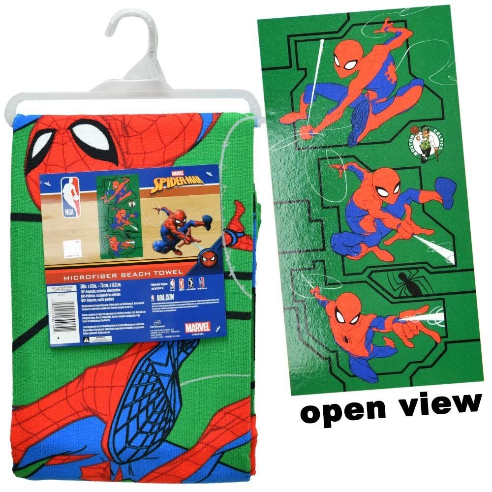 Wholesale MAR-NBA 30X60 Microfiber Cheerful Towel Spidey Ball - Celtics
