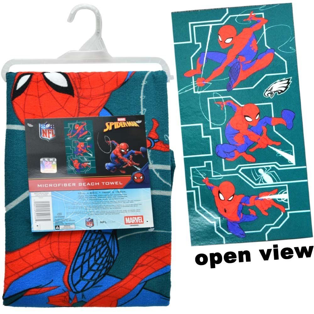 Wholesale MAR-NFL 30X60 Microfiber Cheerful Towel Spidey Ball - Eagles