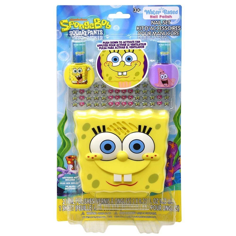 Wholesale Sponge Bob Nail Dryer Set on Card