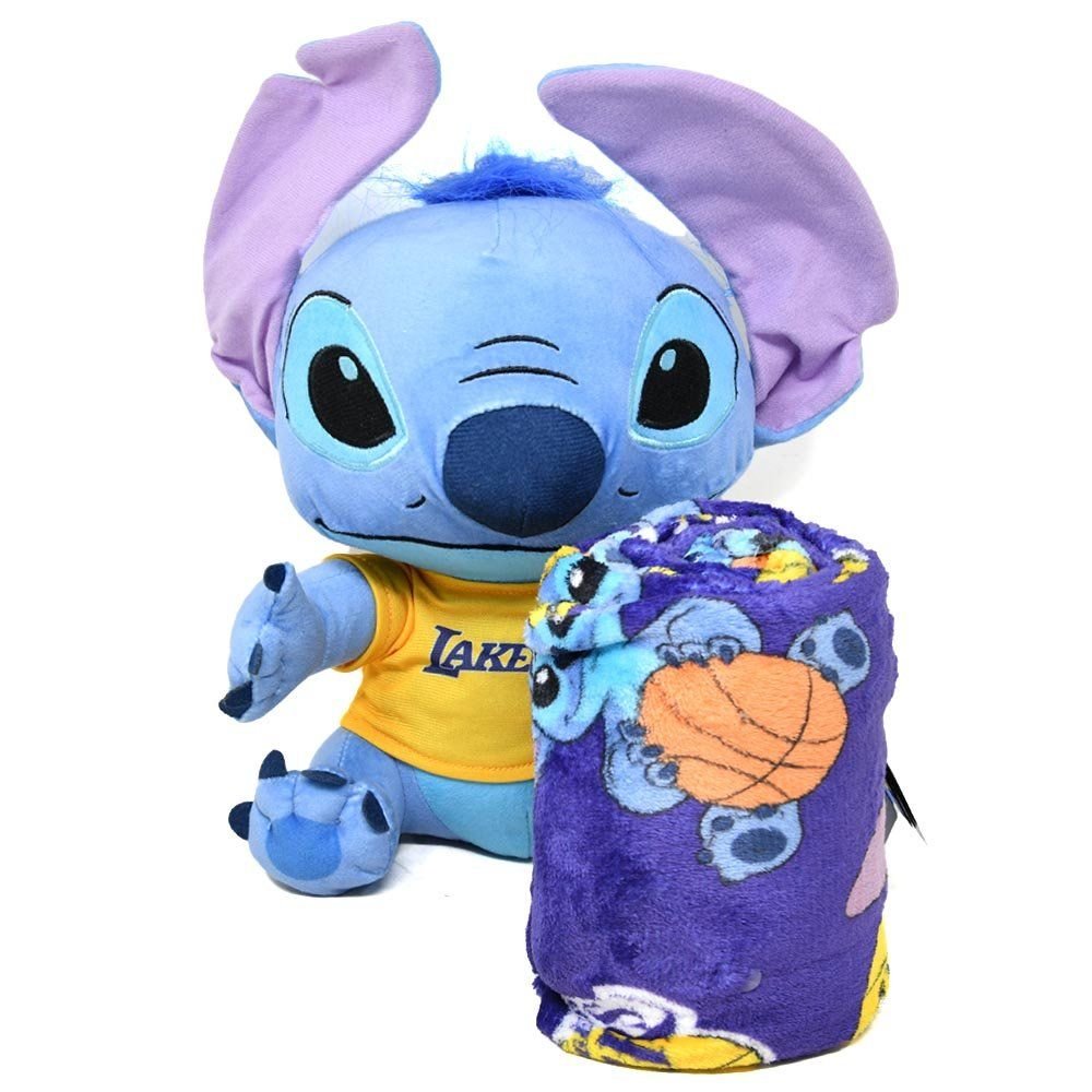 Wholesale DIS-NBA Hugger Plush W/Silk Touch Throw Blanket Game Play - Lakers