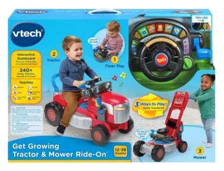 Vtech Get Growing Tractor & Mower Ride-On