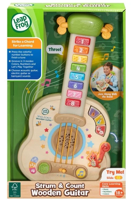 Vtech Leapfrog Strum & Count Wooden Guitar