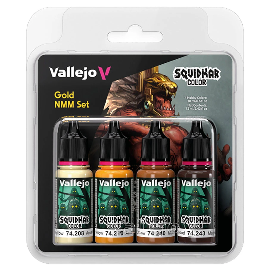 Squidmar Color: Gold Non-Metalic Metal Set (4)