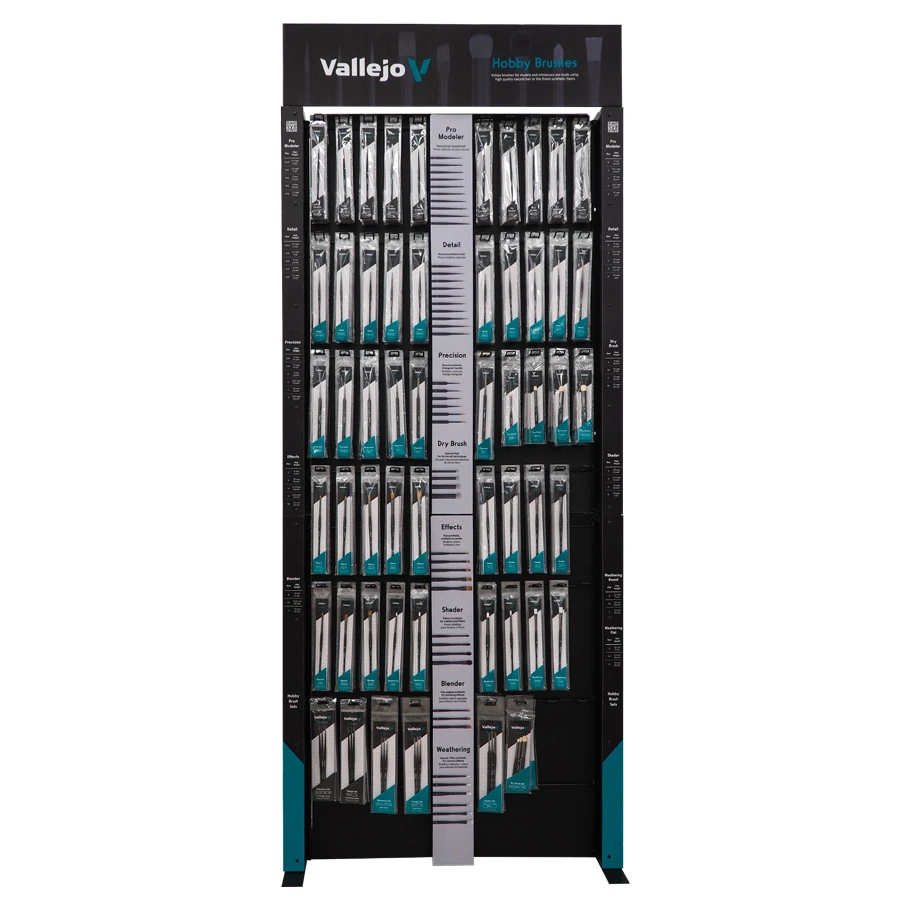 Display Rack: Hobby Brushes Complete Range Floor