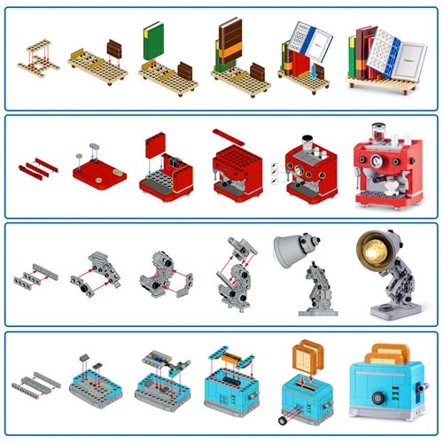 Max Premium Home Series 1 Books Building Brick Capsule Display of 8